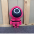 Мягкая игрушка Игра в кальмара с кругом на маске 15 см (Красный)