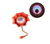 Светодиодный USB ночник Радуга (Оранжевый)