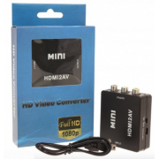 Адаптер Mini HDMI AV 1080p Converter to 3 rca (Черный)