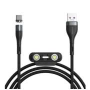 Кабель Baseus Zinc Magnetic USB-A to Lightning, USB-C, MicroUSB 1m CA1T3-BG1 (Черно-серый)