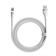 Кабель Магнитный USB - Type-C Baseus Zinc Magnetic Safe Fast Charging Data Cable 5A 1м CATXC-N02 (Белый)