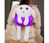 Детский плюшевый рюкзак в виде зайчика (Фиолетовый)