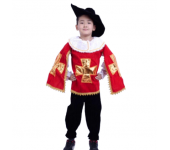 Детский маскарадный костюм Мушкетера размер L (Красный)