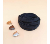 Эластичные шнурки без завязок с металлическим наконечником (Черные)