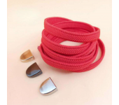 Эластичные шнурки без завязок с металлическим наконечником (Красные)