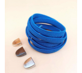Эластичные шнурки без завязок с металлическим наконечником (Синий)