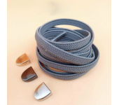 Эластичные шнурки без завязок с металлическим наконечником (Серые)