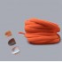 Эластичные шнурки без завязок с металлическим наконечником (Оранжевые)