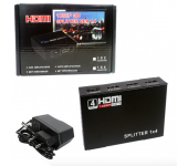 Разветлитель HDMI Splitter 1x4 port (Черный)