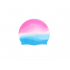 Силиконовая шапочка для плавания SPE 18х22см (Голубо-розовая)