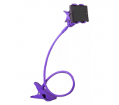 Универсальный гибкий держатель-прищепка для телефона (Фиолетовый)