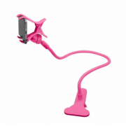 Универсальный гибкий держатель-прищепка для телефона (Розовый)
