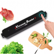 Вакуумный упаковщик продуктов для дома Vacuum Sealer 10 пакетов подарок (Черный)