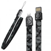 Кабель Baseus Gold Collar lanyard Data Cable USB For IP 2.4A 85cm CALJL-BP1 (Черный)