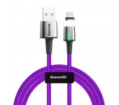 Магнитный кабель Baseus Zinc Magnetic Cable USB For iP 2.4A 1m CALXC-A05 (Фиолетовый)