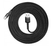 Кабель Baseus cafule Cable USB For Micro 2A 3m CAMKLF-HG1 (Серо-черный)