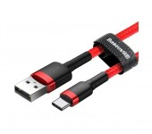 Кабель Baseus cafule Cable USB For Type-C 2A 2M CATKLF-C09 (Красно-красный)