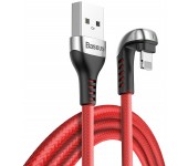 Кабель Baseus Green U-shaped lamp Mobile Game Cable USB For iP 1.5A 2M CALUX-B09 (Красный) 