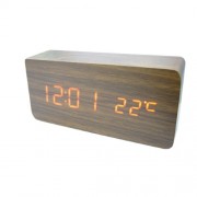 Настольные цифровые часы-будильник VST-865 (коричневые)