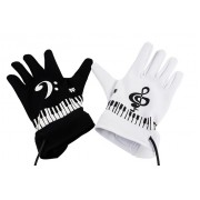 Музыкальные перчатки Electric Piano Gloves (Белый с черным)