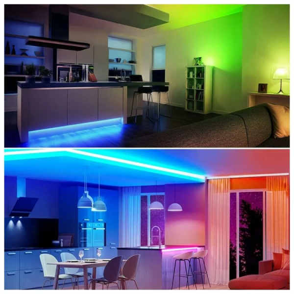 Лента светодиодная LED SMD 3528 5m с пультом блоком питания контроллером 16 цветов разные цвета влагостойкая для дома и дачи RGB IP65 12V (Цветная)