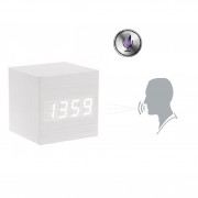 Электронные часы деревянный куб с звуковым управлением VST-869 (Белый)