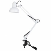 Настольная лампа для мастера маникюра складной регулирующий на струбцине E27 (Белый)