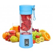 Бутылка блендер шейкер Daiweina Juicer Cup беспроводная компактная для овощей и фруктов для коктейлей смузи и пюре 380мл USB (Голубой)