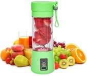 Бутылка блендер шейкер Daiweina Juicer Cup беспроводная компактная для овощей и фруктов для коктейлей смузи и пюре 380мл USB (Зеленый)