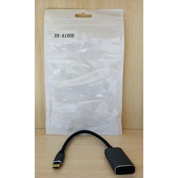 Адаптер-переходник ZH-A100E Type-C на HDMI/F 15cm (Черный)