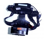 Налобный светодиодный фонарь MX CREE XML-T6, USB питание (Черный)