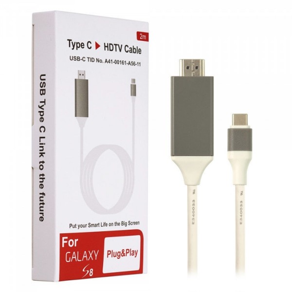 Кабель-адаптер HDTV to Type-C (Белый)