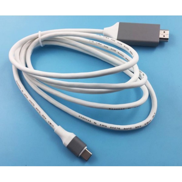Кабель-адаптер HDTV to Type-C (Белый)