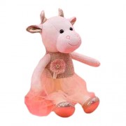 Мягкая игрушка Коровка в кружевной юбке 22см (Розовый)