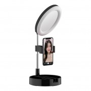 Светодиодная кольцевая лампа-зеркало G3 26см (Черный)