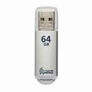 Флешка USB 2.0 Smartbuy V-Cut 64GB (Серебристый)