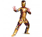 Карнавальный костюм с мускулами Железный человек K-17S, размер XL (Оранжево-красный)