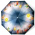 Зонт подростково-женский автоматический  2270 (Сине-бежевый) 