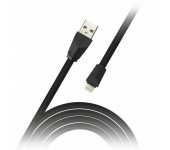 Кабель SMART BUY USB-8-pin для Apple, плоский, 1.2 м (Черный)
