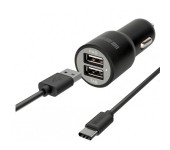 Автомобильное зарядное устройство Interstep RT: 2USB+Type-C USB 2А