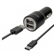 Автомобильное зарядное устройство Interstep RT: 2USB+Type-C USB 2А