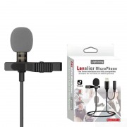 Петличный микрофон Lavalier JH-041-A, Lightning+Jack 3.5 (Черный)