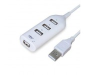 Разветвитель Hub USB Hi-Speed на 4 порта USB-А (Белый)
