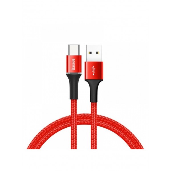 Кабель Baseus halo data cable USB For Type-C 3A 0.5M CATGH-A09 (Красный)