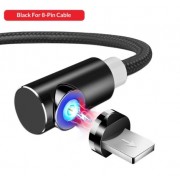 Магнитный кабель для зарядки M4 USB Кабель 1м Lightning (Черный) 