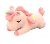 Мягкая игрушка Единорог со светящимся рогом 60 см (Розовая)
