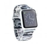 Ремешок Milanese Loop для Apple Watch 42 44 мм ремешок на магнитной застежке, гибкий, нервущийся (Камуфляж Светло-серый)