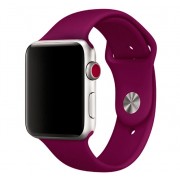 Силиконовый ремешок Sport для Apple Watch 38 40 мм (Бордовый) 