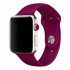 Силиконовый ремешок Sport для Apple Watch 42 44 мм гибкий, для пробежек, спортивный, плотно прилегающий (Бордовый) 