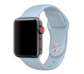 Силиконовый ремешок Sport для Apple Watch 42 44 мм гибкий, для пробежек, плотно прилегающий (Васильковый)
